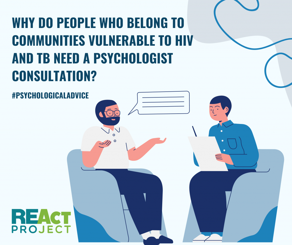 Why do people who belong to communities vulnerable to HIV and TB need a psychologist consultation?