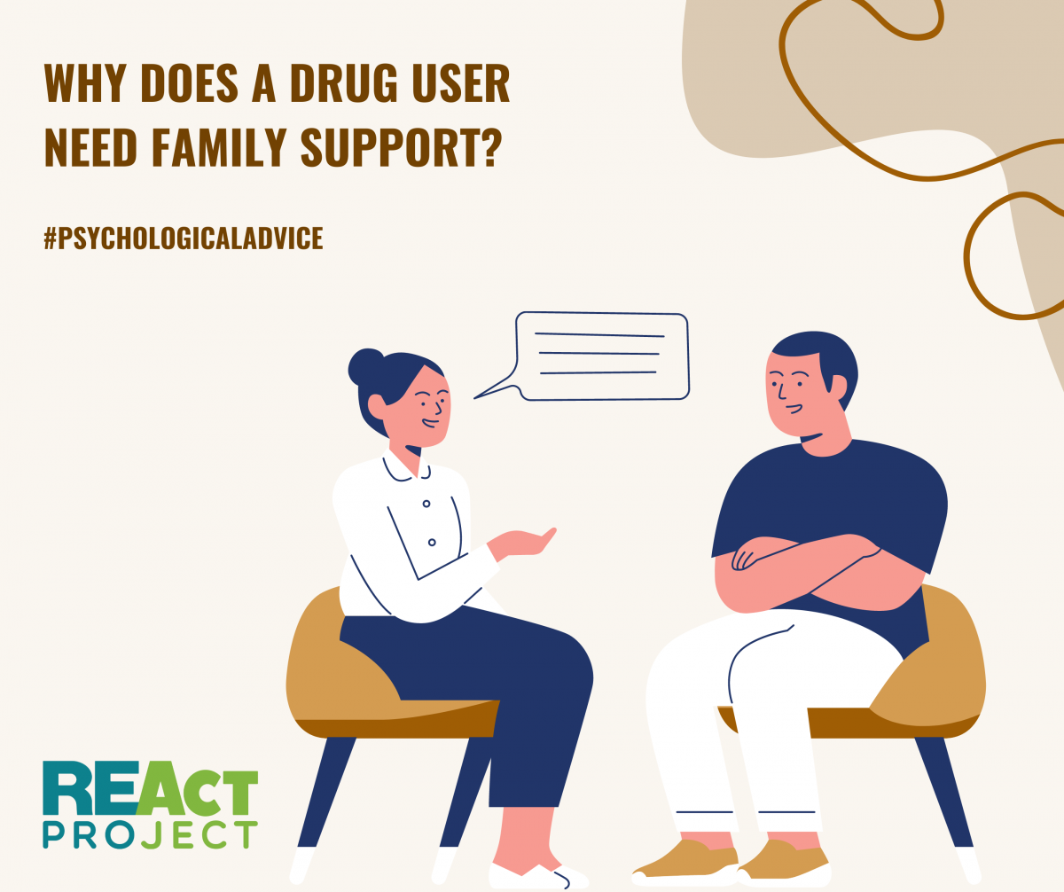 Why does a drug user need family support?